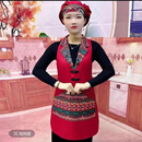 网红爆款 四件套民族风碎花洋气 围裙防水防油家用厨房饭店围裙套装