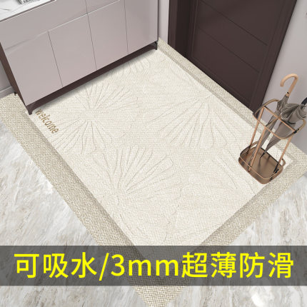3mm毫米地垫不卡门吸水防滑超薄入户门地毯门垫进门脚垫子可裁剪