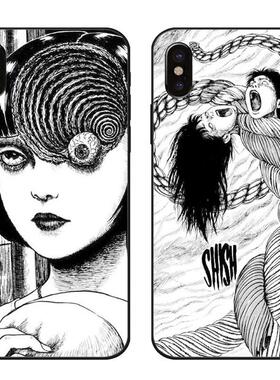 伊藤润二手机壳苹果14恐怖漫画富江旋涡华为小米13适用iphone12promaxmate50/p50/vivo/oppo荣耀X90/K10/RENO