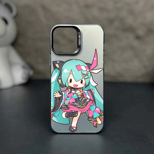 fufu适用于红米k60手机壳Redmi镭射彩银k70pro初音未来k50至尊电竞版日系k40二次元k40S游戏增强软保护套miku