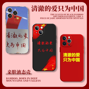 爱国手机壳苹果15iPhone14主题13promax爱党12青年11心只为中国8plus清澈的爱x听党指挥xr坚持的领导xs适用i7