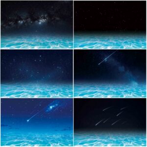 鱼缸背景贴纸星空宇宙造景装饰画定制水族箱缸外自粘星海背景贴画