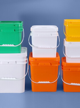 厂家 正方形桶1-25L酱料桶代工塑料桶10升方形校服净爆炸盐桶