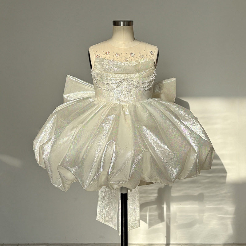 2026新款公主裙女童高级感礼服生日花童绝美蓬蓬裙主持人表演服装