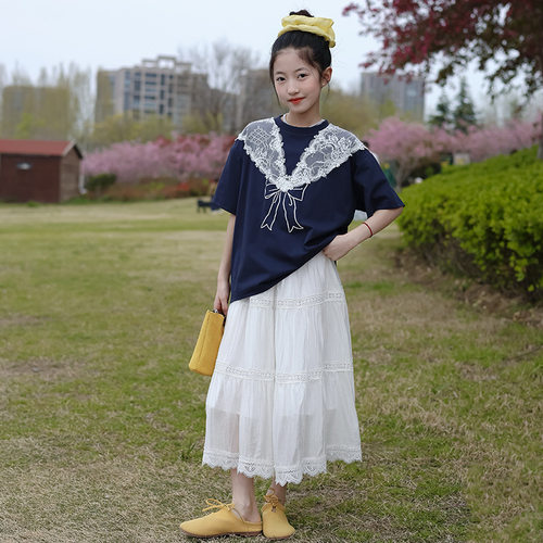 T1308儿童t恤女2026新款夏季短袖韩版中大童休闲打底衫女童半袖