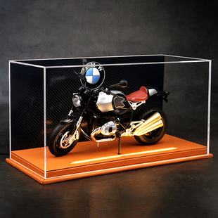 T拿铁灯光摩托车模型大号复古机车收藏礼物送男生 nine 9宝马R