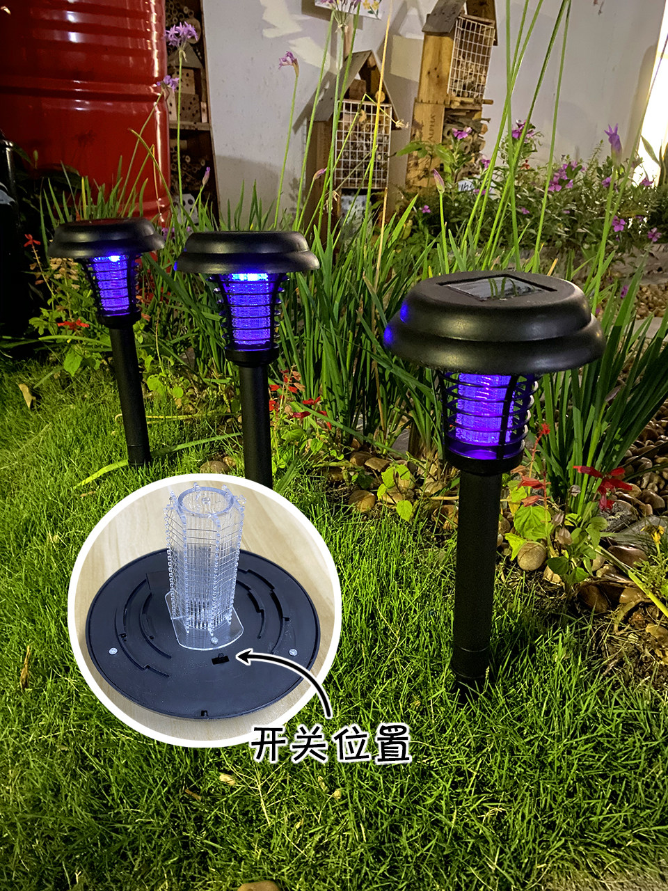 SOLAR MOSQUITO KILLER LAMP OUTDOOR WATERPROOF COURTYARD VILLA GARDEN LAWN YARD OUTDOOR FLY TRAP MOSQUITO REPELLENT COMMERCIAL USE