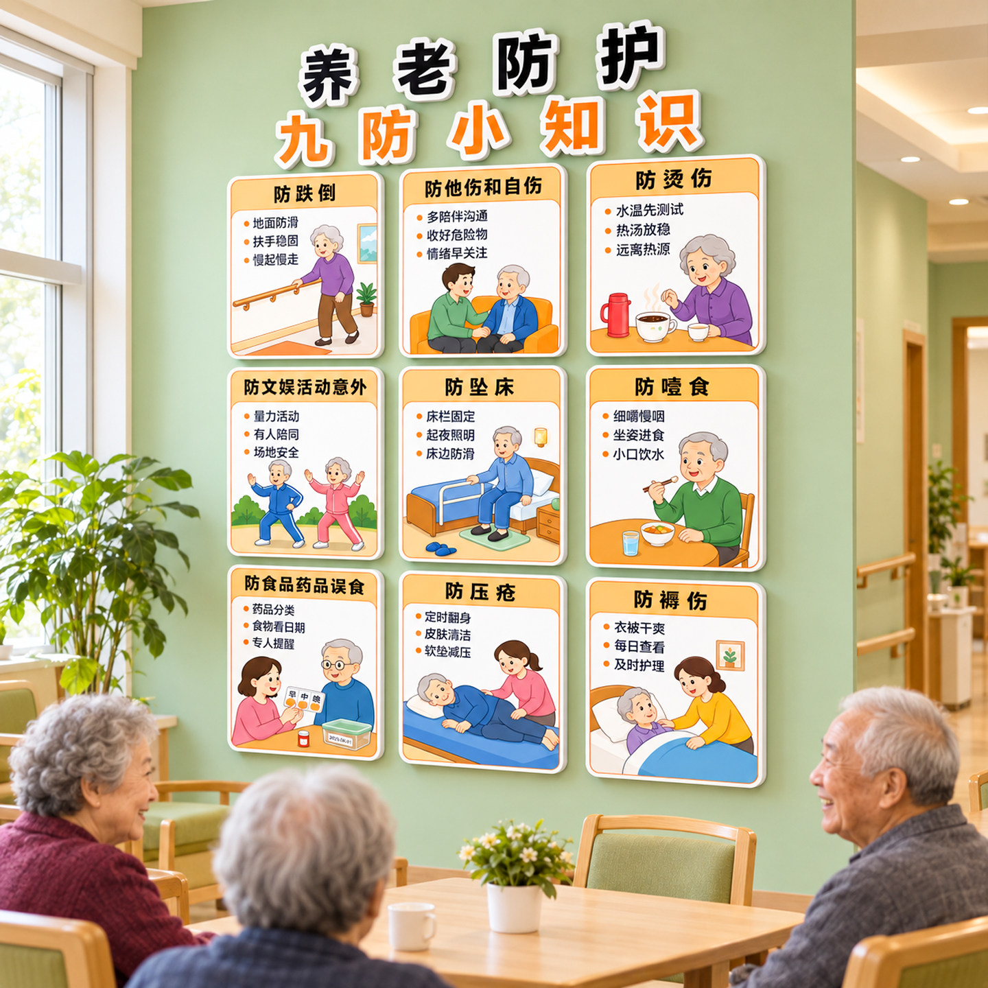 【养老院文化墙】老年活动室装饰