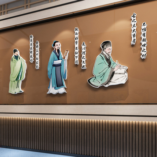 中国风书法古诗词主题墙面装饰班级文化墙贴中小学教室布置黑板报