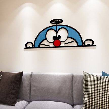 多啦梦 立体墙贴画自粘卧室床头装饰儿童房门电视沙发背景墙布置