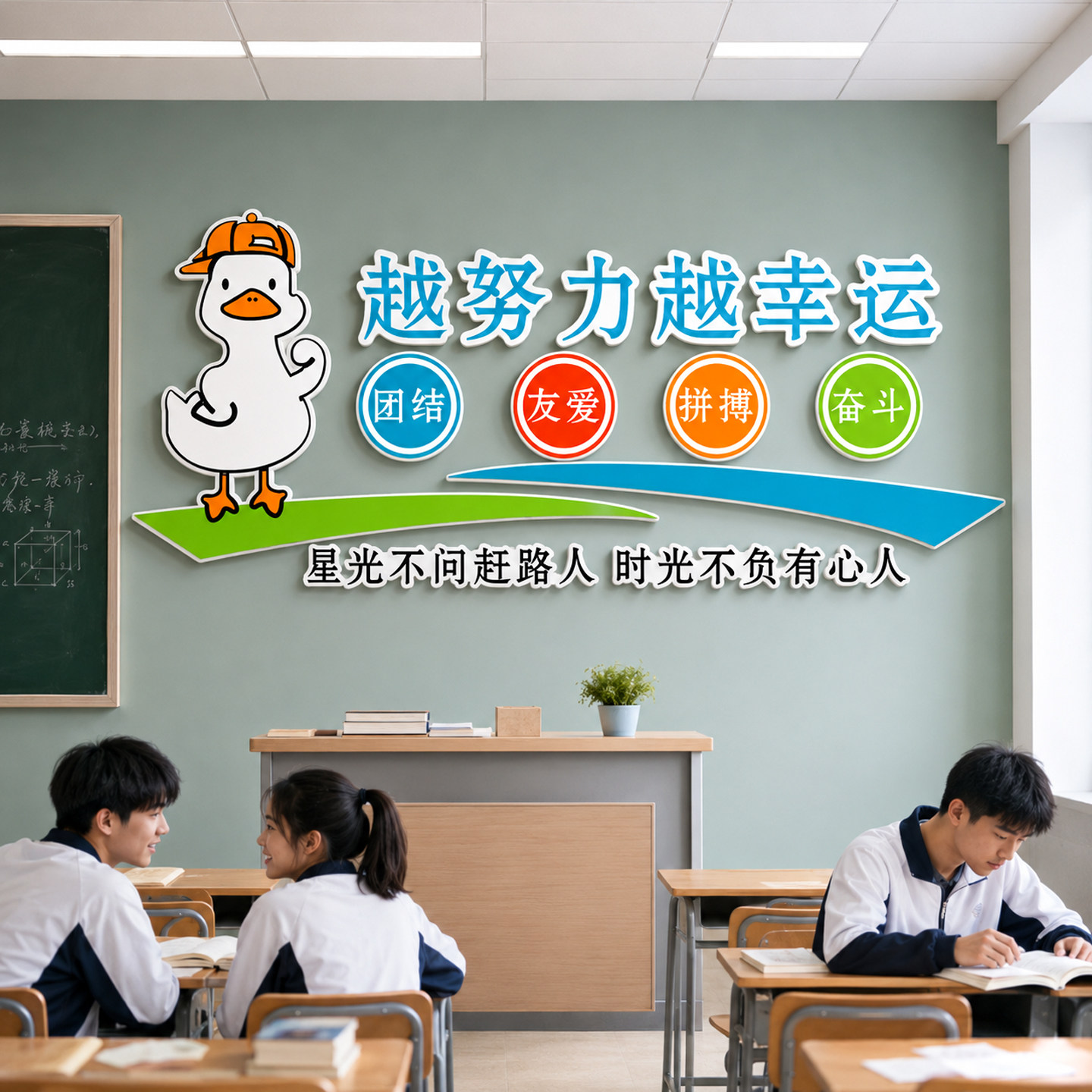 教育培训机构形象墙班级励志标语