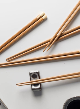 日式实木木质筷子简约手工拼接竹木筷家用吃饭天然木筷尖头防滑筷