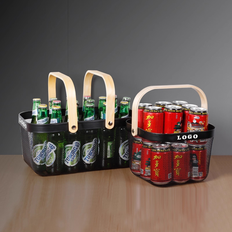 酒吧KTV啤酒框铁艺手提篮子