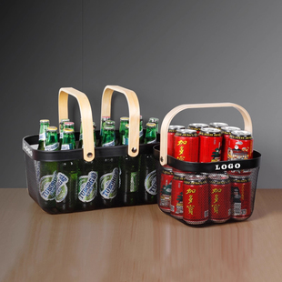 酒吧KTV啤酒框铁艺手提篮子夜店商用提酒篮送酒水饮料零食购物篮
