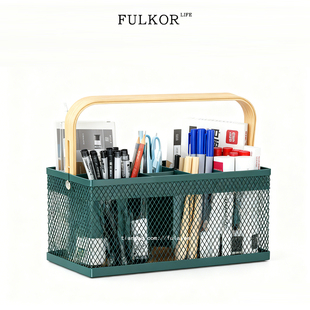 多功能收纳筐家用办公室桌面文具杂物分格收纳整理置物架餐具托架