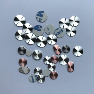 深圳厂家订做铝片CD纹按键 氧化铝片贴标镭雕LOGO车纹铭牌