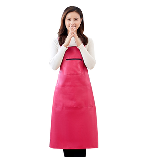 长款防水软皮围裙家用厨房做饭防油女皮革食堂餐饮专用工作男防烫