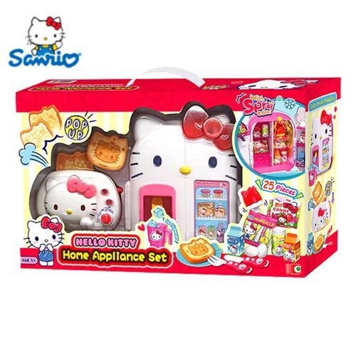 山姆Hellokitty凯蒂猫小冰箱小家电烤箱电饭煲仿真过家家玩具套装