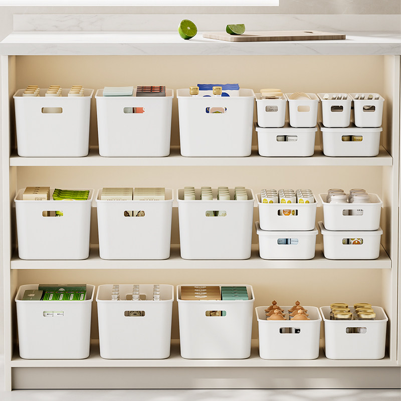 厨房收纳筐橱柜杂物零食收纳盒抽屉式家用桌面储物箱塑料置物篮子