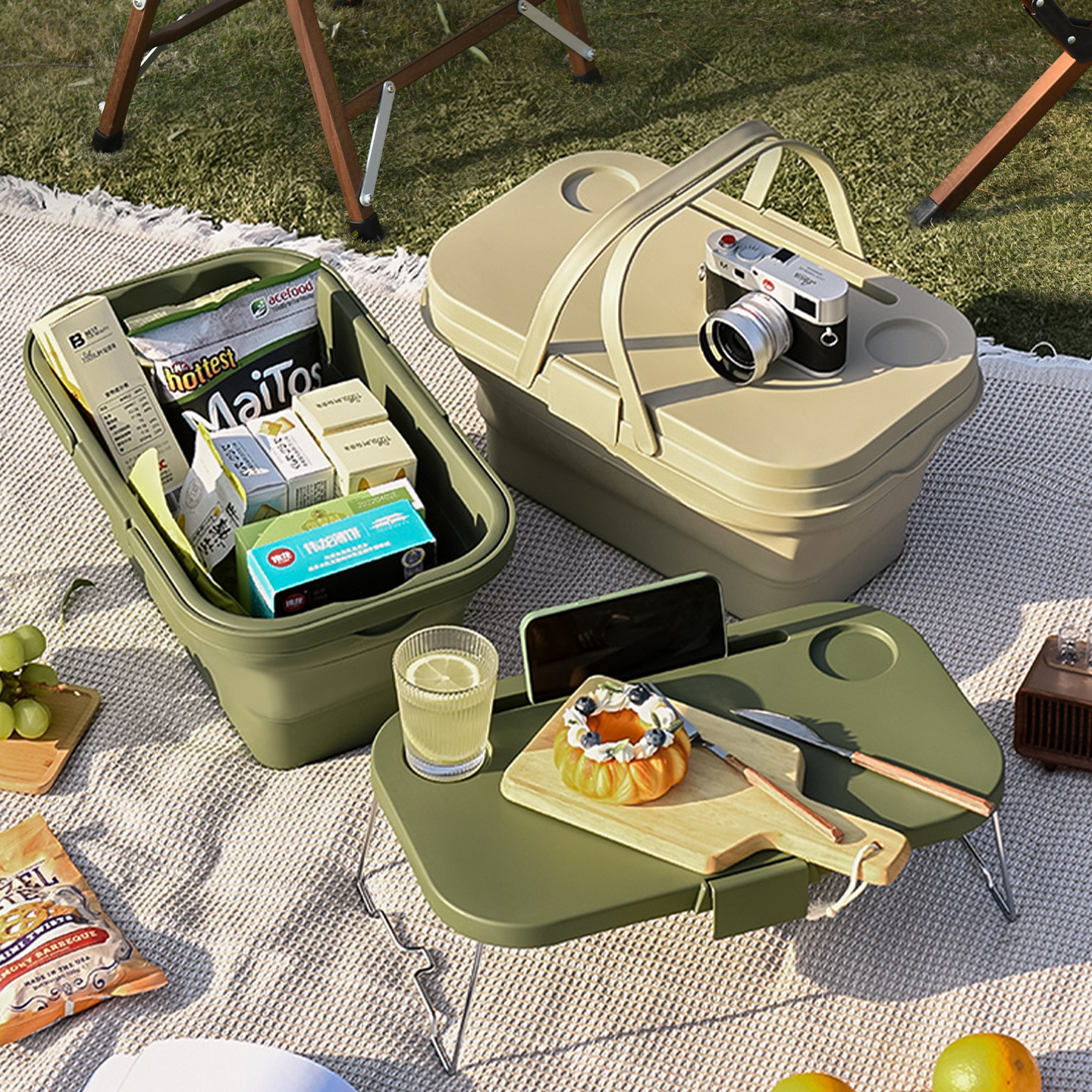 户外露营收纳箱车载野营折叠储物