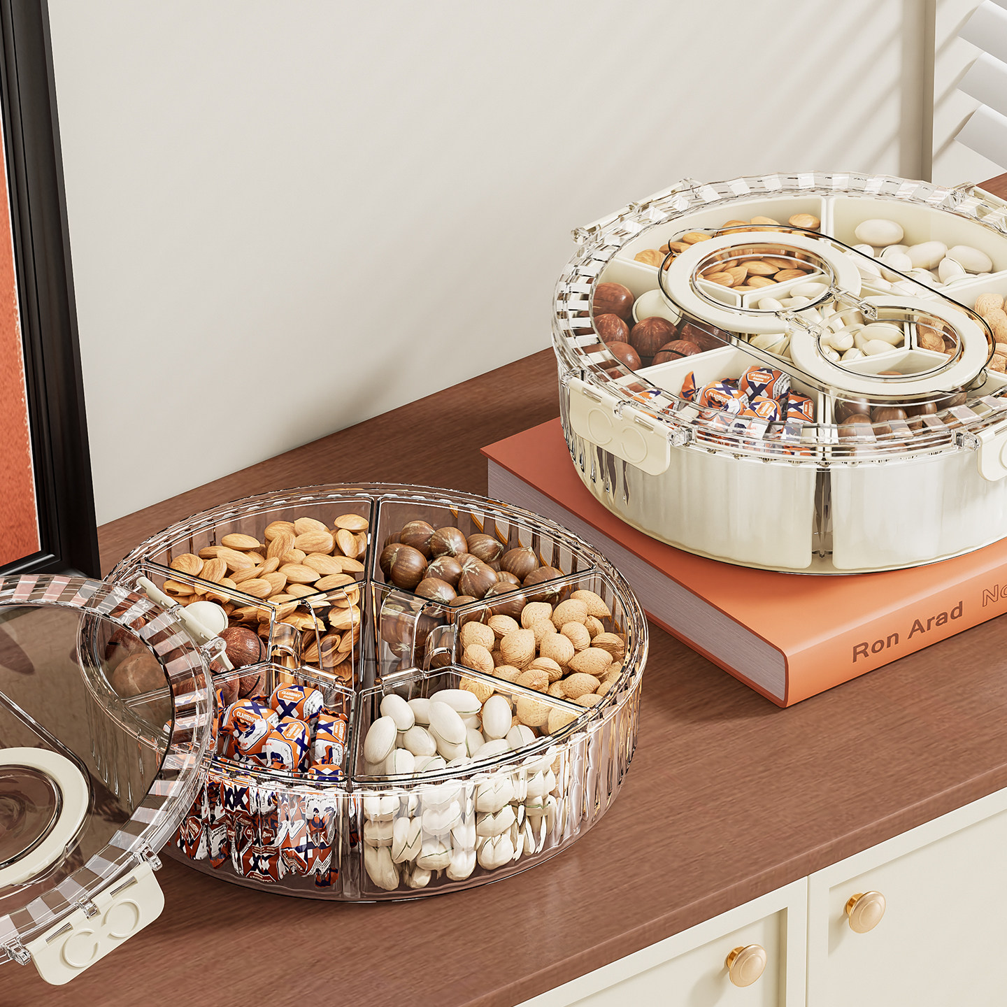 2026新款新年果盘高端精致高颜值客厅茶几家用水果零食干果收纳盒,收纳整理,食物收纳盒,淘宝优惠券,粉丝福利购,淘宝优惠卷