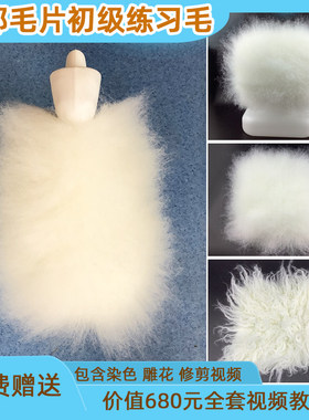 宠物假毛美容师练习假毛块假毛片拍 背毛支架模型真毛狗狗毛发
