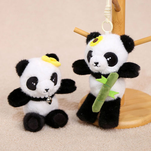 长腿熊猫竹子布娃娃00