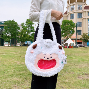 原点绒创正版喜羊羊与灰太狼痛包懒羊羊公仔单肩包美羊羊大侧包