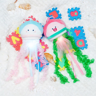 海洋馆同款发光水母挂件可爱海洋动物水母背包挂饰钥匙扣儿童礼物