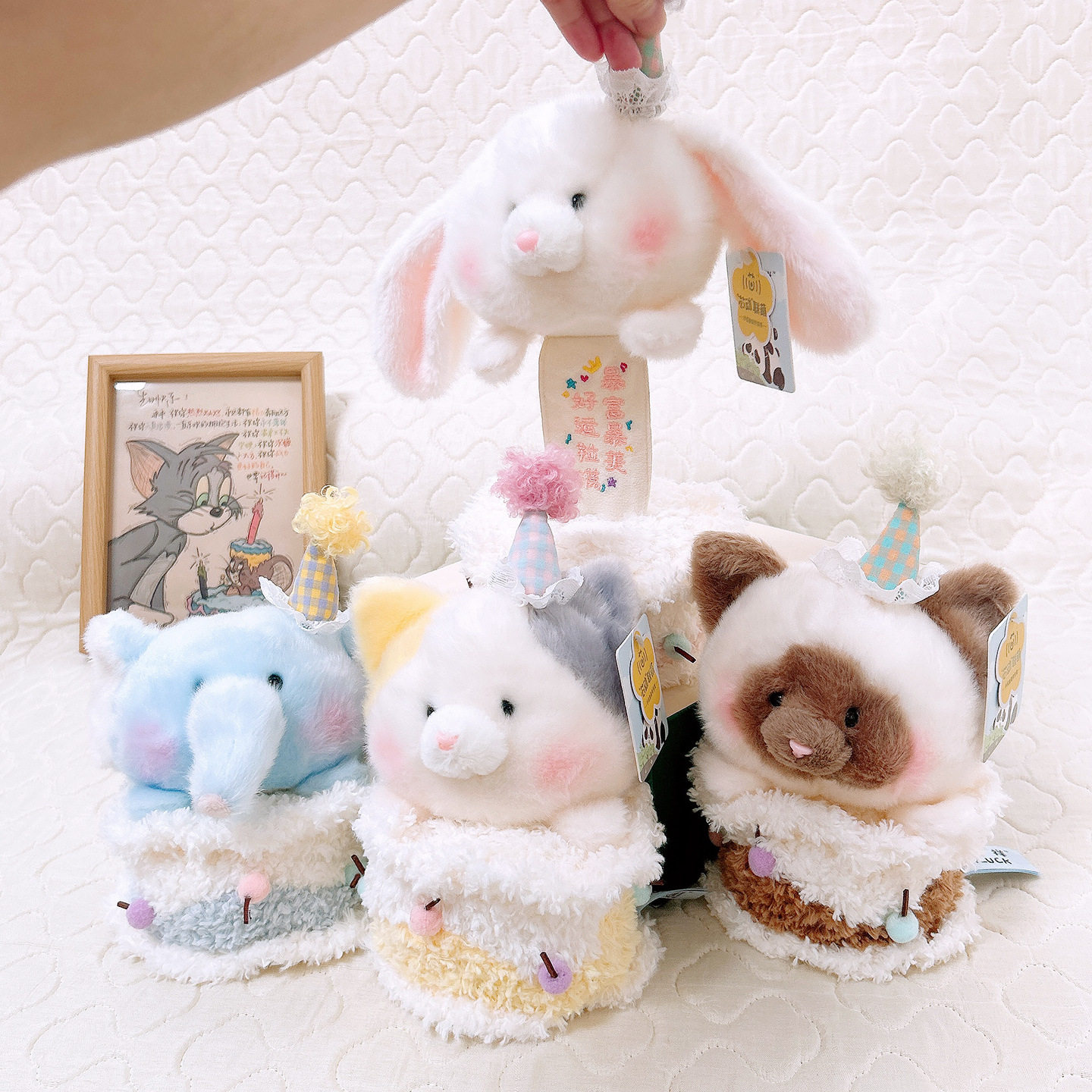 林泉祥奶芙云朵猫蛋糕公仔