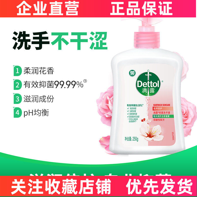 Dettol滴露滋润倍护清洁抑菌洗手液250g洗手不干燥