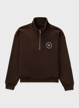 AVEM 套装SPORTY RICH SRHWC YKK拉链 巧克力色重磅POLO卫衣+卫裤