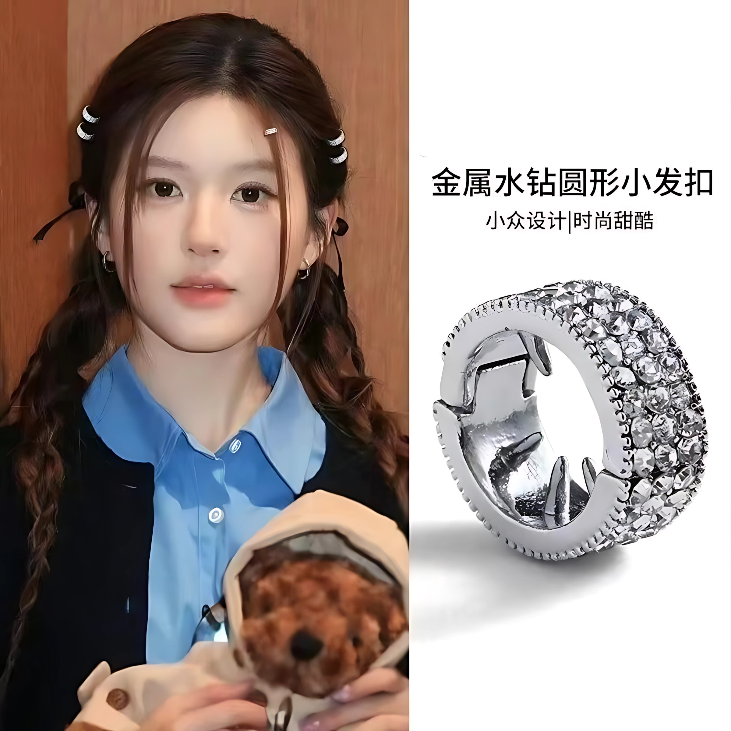 发扣尴尬期刘海发夹女