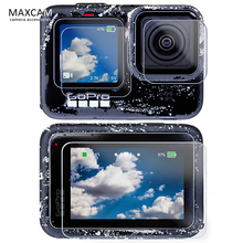MAXCAM适用gopro hero9 8 7 6 5 black镜头钢化膜狗gopro9/8屏幕玻璃防刮高清保护贴膜清洁布gopro9/8/7配件