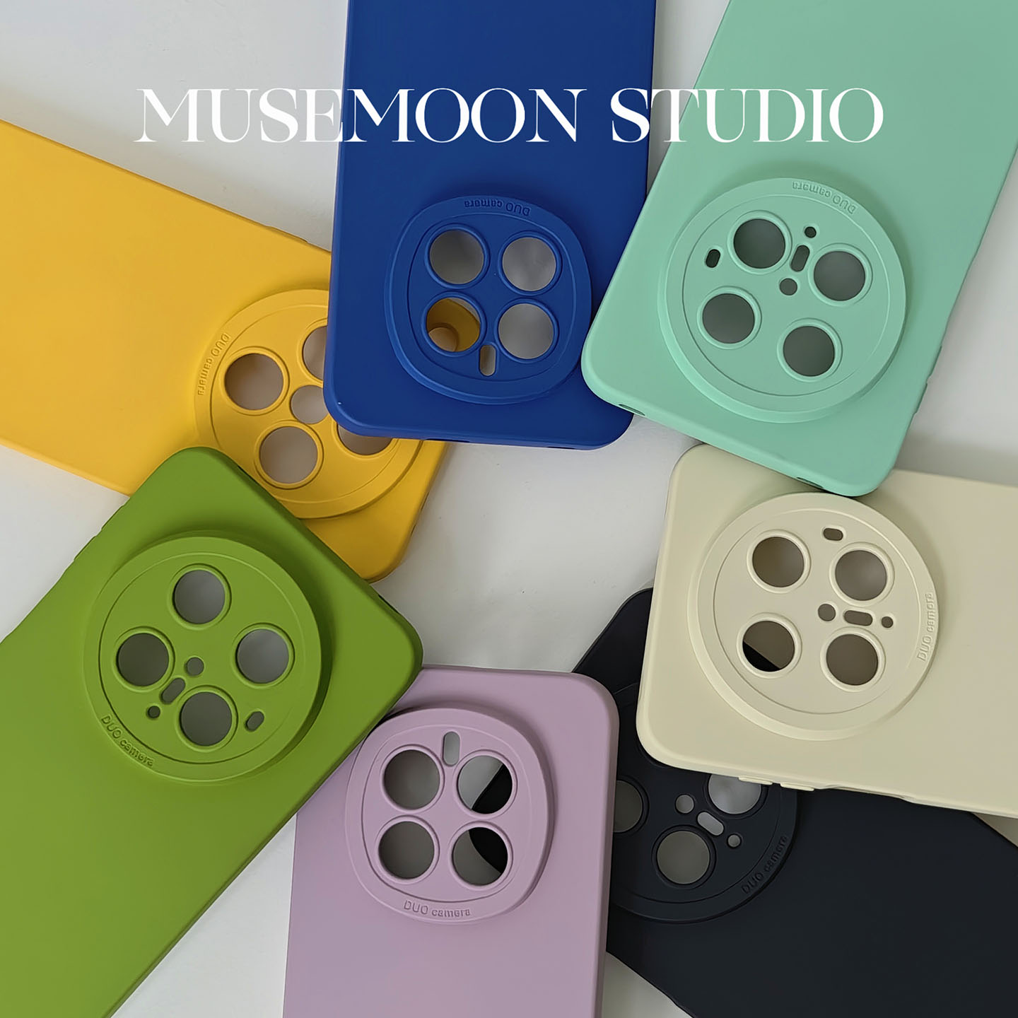 MUSEMOON|奶油马卡龙系列 清新ins彩色多巴胺全包镜头硅胶软壳手机壳适用苹果18promax华为mate80P90/小米17