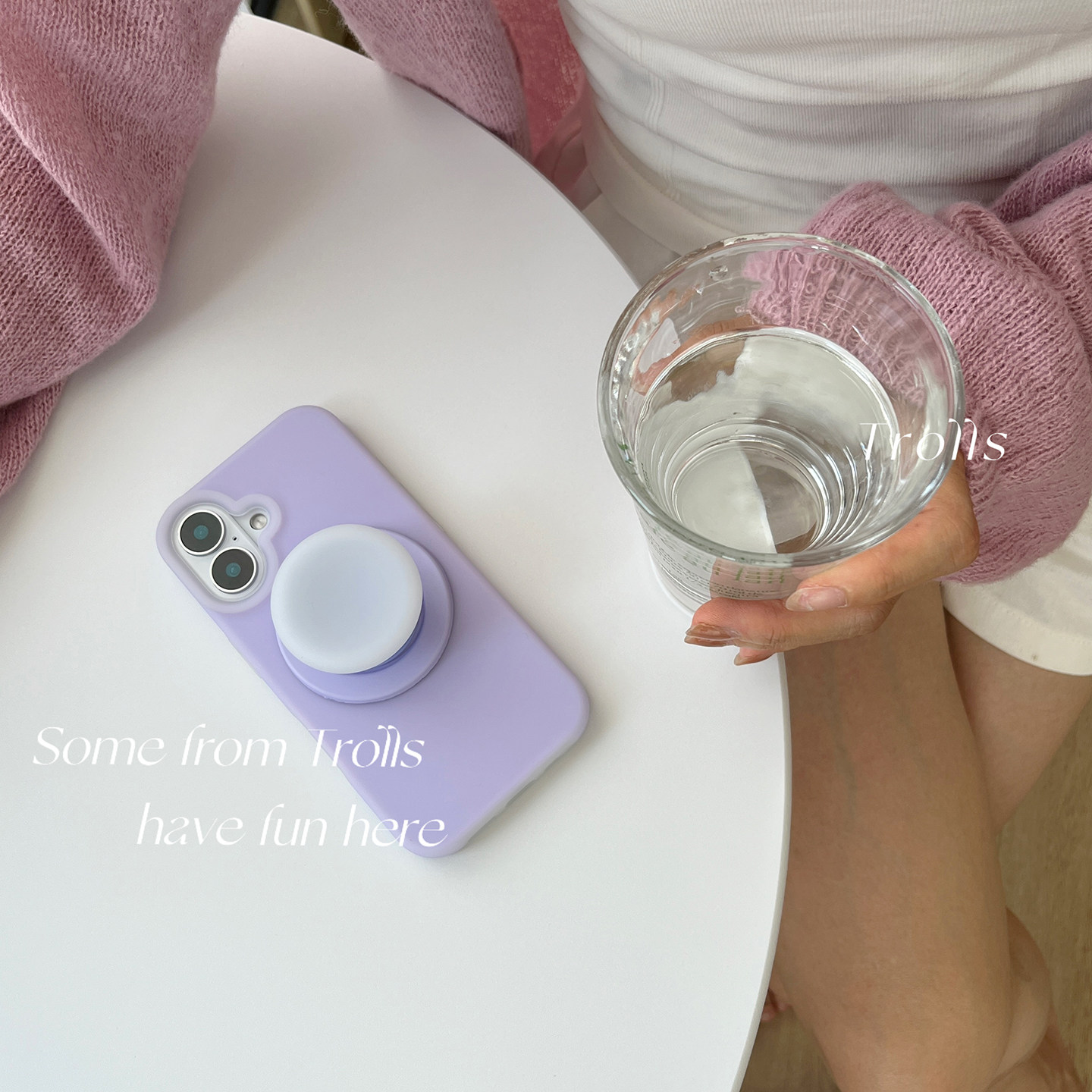 MUSEMOON｜奶油紫米糯米糍 自制半透糯叽叽的紫色软胶磁吸支架手机壳适用pura80pro+苹果16小米15韩系ins清新