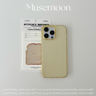 MUSEMOON 独特香槟金色 柔软到可以对折软壳适用16promax苹果14/13miniiphone15/苹果11全透手机壳轻薄裸机感