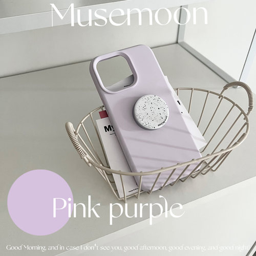 MUSEMOON【芋泥波波】奶芋紫色液态硅胶手机壳适用华为P80mate70iphone17promax小米17小众ins风泼墨折叠支架