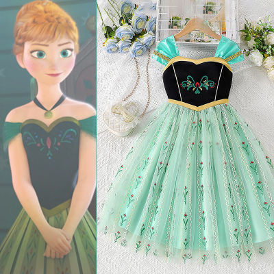 冰雪奇缘安娜公主裙女童安娜裙