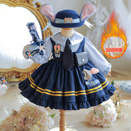 女童兔子警官加绒洛丽塔公主裙