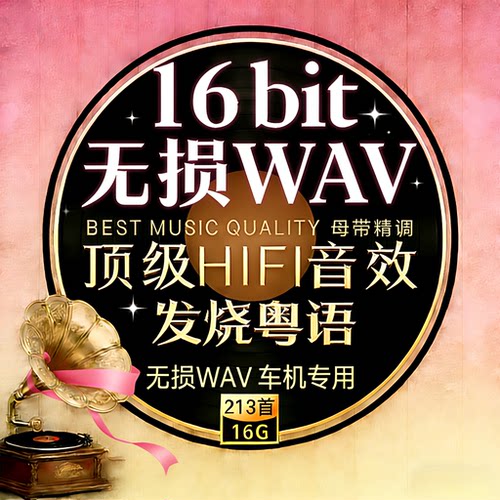 上新 发烧经典粤语人声无损U盘车载母带精调16bitwav经典老歌usb
