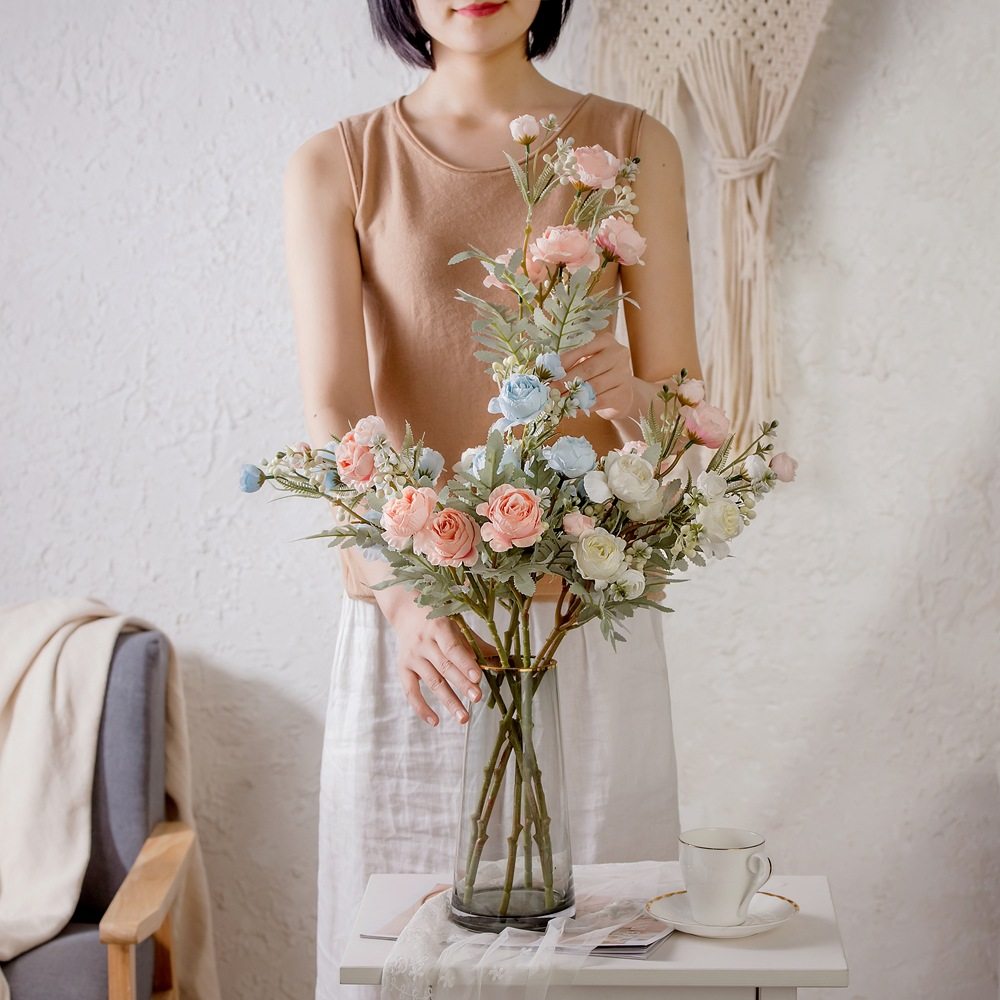 装饰品清伊雪苞仿真花假花绿植物婚庆ins风