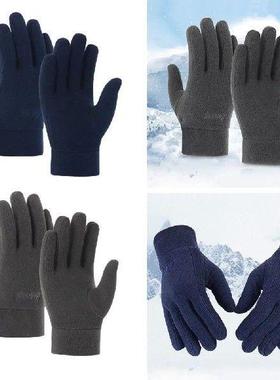 Riding Driving Gloves Outdoor Sport Fleece Furry Warm Mitts