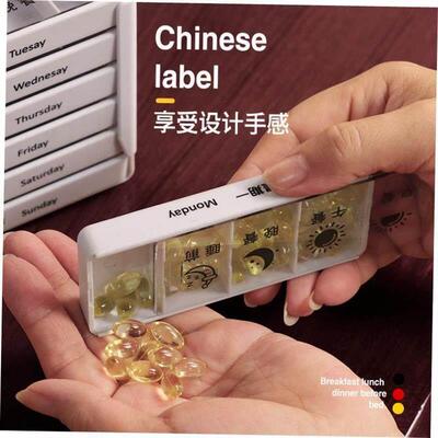 Pill Box Holder Weekly Medicine Storage Organizer Container