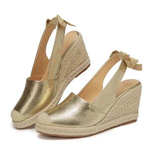 Wedges Sandals For Women Closed Toe Bandage Espadrille Styli