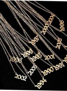 birthday year necklace Womens gift 项链饰品潮流生日配饰