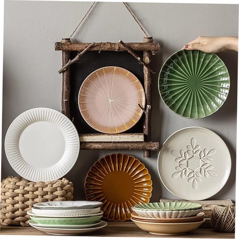 Japanese ceramic plates dish tray disc tableware set 盘子