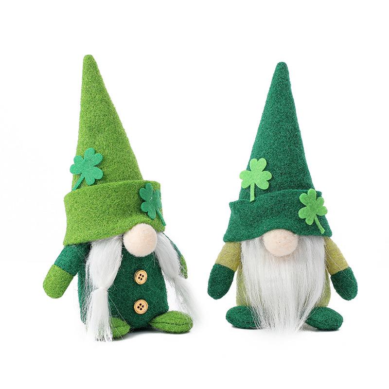 Rudolph green hat doll green leaf holiday decorations