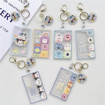 key Mouse Keychain School Bag Charm Toy Story Id Card Holder
