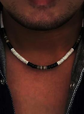 tric Tribal Ethnic Coconut Shell Beaded Necklace Men Jewelry